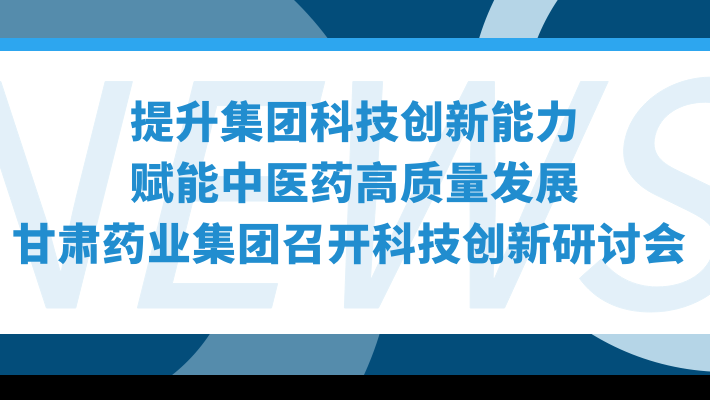“提升集團科技創(chuàng)新能力，賦能中醫(yī)藥高質(zhì)量發(fā)展”—甘肅藥業(yè)集團召開科技創(chuàng)新研討會